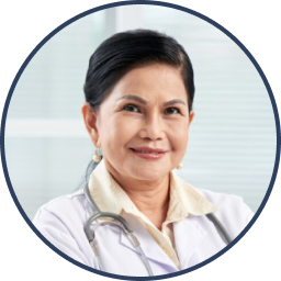 Headshot of physician describing how Matic finishes notes in real time, saving significant documentation time